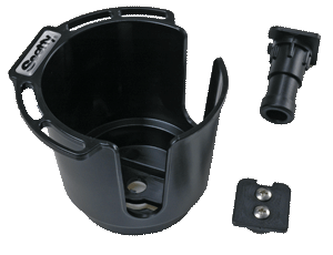 Scotty Cup Holder With Post - Black