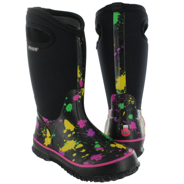 Bogs Classic Paint Splat Tall Waterproof Winter Boot (Kids)